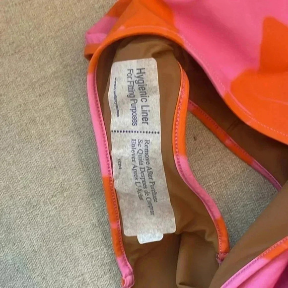 Nu Swim Noodle Floral One Piece Swimsuit Pink XL - Picture 7 of 7